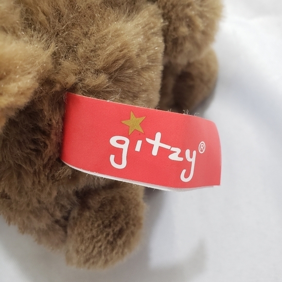 Gitzy Brown Puppy Dog Easter Plush 9" Stuffed Animal Toy Bunny Ears - Picture 6 of 9